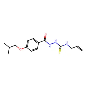 N-allyl-2-(4-isobutoxybenzoyl)hydrazinecarbothioamide structure