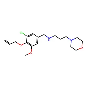N-[4-(allyloxy)-3-chloro-5-methoxybenzyl]-N-[3-(4-morpholinyl)propyl]amine structure