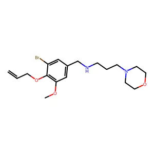 N-[4-(allyloxy)-3-bromo-5-methoxybenzyl]-N-[3-(4-morpholinyl)propyl]amine structure