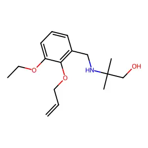 2-{[3-Ethoxy-2-(prop-2-en-1-yloxy)benzyl]amino}-2-methylpropan-1-ol structure