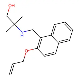 2-Methyl-2-[(2-prop-2-enoxynaphthalen-1-yl)methylamino]propan-1-ol structure
