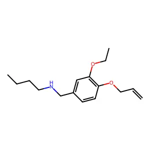 N-[4-(allyloxy)-3-ethoxybenzyl]-N-butylamine structure