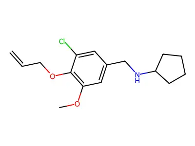 N-[4-(allyloxy)-3-chloro-5-methoxybenzyl]-N-cyclopentylamine structure