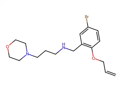 N-[2-(allyloxy)-5-bromobenzyl]-N-[3-(4-morpholinyl)propyl]amine structure