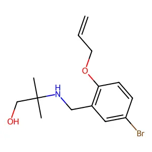 2-{[2-(Allyloxy)-5-bromobenzyl]amino}-2-methyl-1-propanol structure