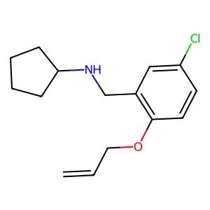 N-[5-chloro-2-(prop-2-en-1-yloxy)benzyl]cyclopentanamine structure