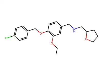 N-{4-[(4-chlorobenzyl)oxy]-3-ethoxybenzyl}-N-(tetrahydro-2-furanylmethyl)amine structure