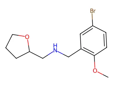 N-(5-bromo-2-methoxybenzyl)-N-(tetrahydro-2-furanylmethyl)amine structure