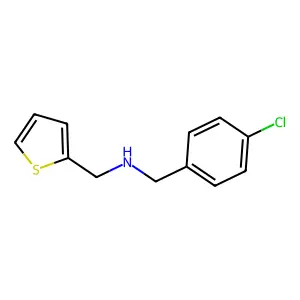 1-(4-chlorophenyl)-N-(thiophen-2-ylmethyl)methanamine structure