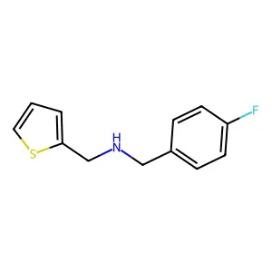 1-(4-fluorophenyl)-N-(thiophen-2-ylmethyl)methanamine structure