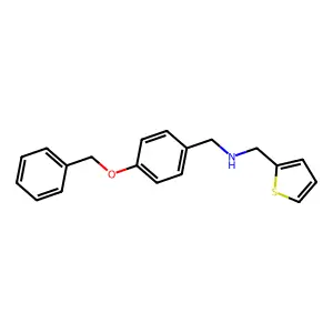 1-(4-phenylmethoxyphenyl)-N-(thiophen-2-ylmethyl)methanamine structure