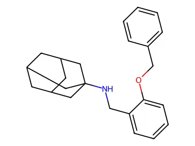 N-[(2-phenylmethoxyphenyl)methyl]adamantan-1-amine structure