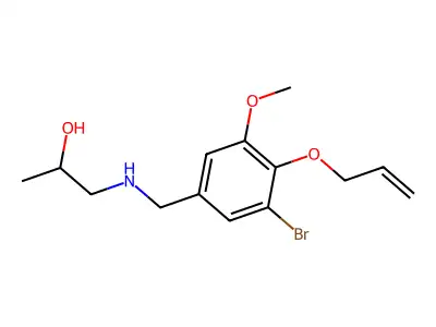 1-{[4-(Allyloxy)-3-bromo-5-methoxybenzyl]amino}-2-propanol structure