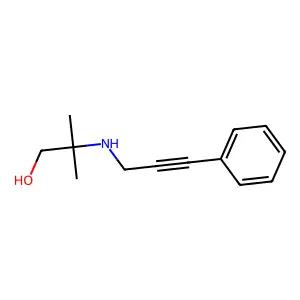 2-Methyl-2-(3-phenylprop-2-ynylamino)propan-1-ol structure