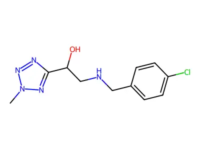 2-(4-Chloro-benzylamino)-1-(2-methyl-2H-tetrazol-5-yl)-ethanol structure