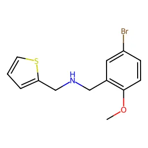 N-(5-bromo-2-methoxybenzyl)-N-(2-thienylmethyl)amine structure