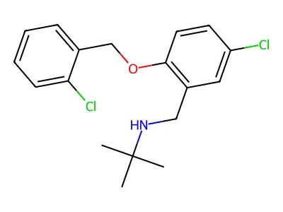 N-(tert-butyl)-N-{5-chloro-2-[(2-chlorobenzyl)oxy]benzyl}amine structure