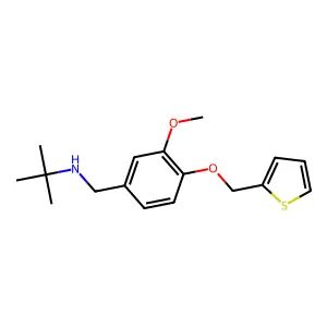 N-(tert-butyl)-N-[3-methoxy-4-(2-thienylmethoxy)benzyl]amine structure