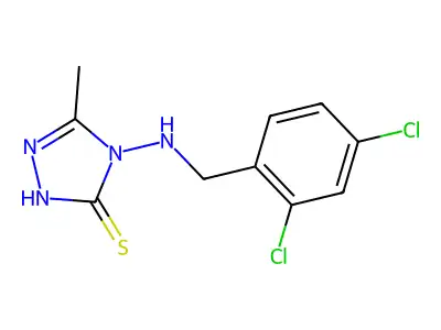 4-[(2,4-dichlorobenzyl)amino]-5-methyl-4H-1,2,4-triazole-3-thiol structure