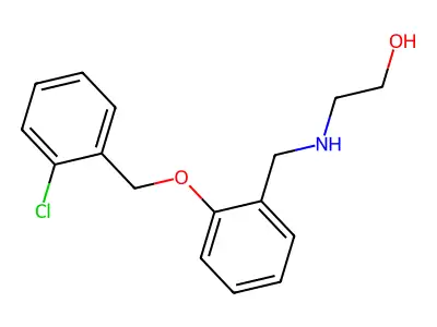 2-({2-[(2-Chlorobenzyl)oxy]benzyl}amino)ethanol structure