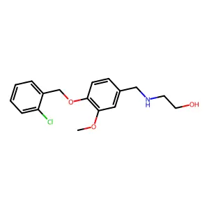 2-({4-[(2-Chlorobenzyl)oxy]-3-methoxybenzyl}amino)ethanol structure