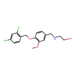 2-({4-[(2,4-Dichlorobenzyl)oxy]-3-methoxybenzyl}amino)ethanol structure