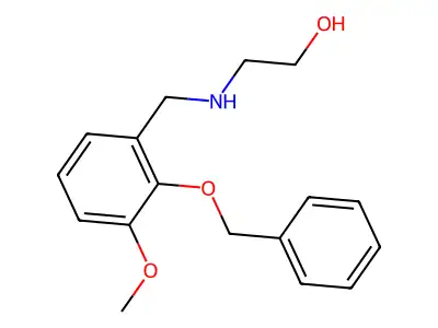 2-{[2-(Benzyloxy)-3-methoxybenzyl]amino}ethanol structure