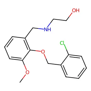 2-({2-[(2-Chlorobenzyl)oxy]-3-methoxybenzyl}amino)ethanol structure