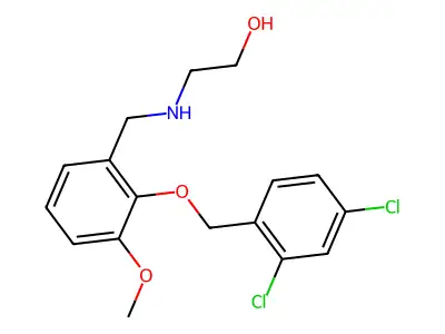 2-[[2-[(2,4-Dichlorophenyl)methoxy]-3-methoxyphenyl]methylamino]ethanol structure