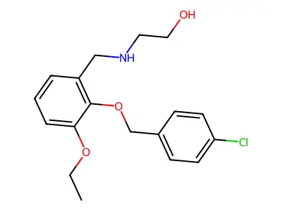 2-({2-[(4-Chlorobenzyl)oxy]-3-ethoxybenzyl}amino)ethanol structure