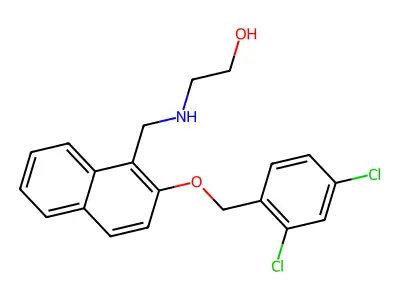 2-[[2-[(2,4-Dichlorophenyl)methoxy]naphthalen-1-yl]methylamino]ethanol structure