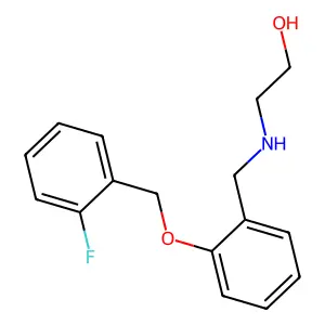 2-({2-[(2-Fluorobenzyl)oxy]benzyl}amino)ethanol structure