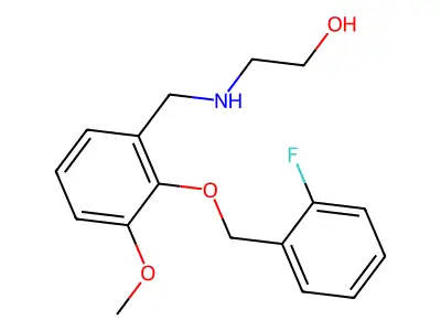 2-({2-[(2-Fluorobenzyl)oxy]-3-methoxybenzyl}amino)ethanol structure