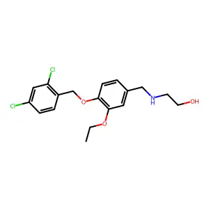 2-({4-[(2,4-Dichlorobenzyl)oxy]-3-ethoxybenzyl}amino)ethanol structure