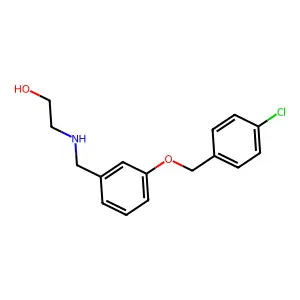 2-({3-[(4-Chlorobenzyl)oxy]benzyl}amino)ethanol structure