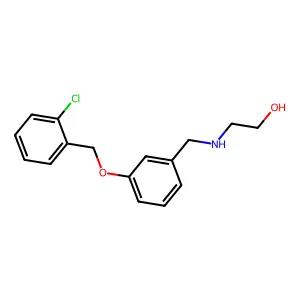 2-[({3-[(2-Chlorophenyl)methoxy]phenyl}methyl)amino]ethan-1-ol structure