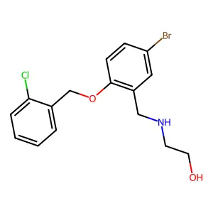 2-({5-Bromo-2-[(2-chlorobenzyl)oxy]benzyl}amino)ethanol structure