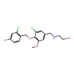 2-[4-(2,4-Dichlorobenzyloxy)-3-chloro-5-methoxybenzylamino]ethanol structure