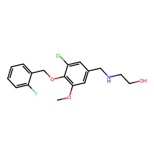 2-[[3-Chloro-4-[(2-fluorophenyl)methoxy]-5-methoxyphenyl]methylamino]ethanol structure