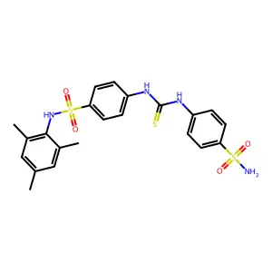 1-(4-Sulfamoylphenyl)-3-[4-[(2,4,6-trimethylphenyl)sulfamoyl]phenyl]thiourea structure