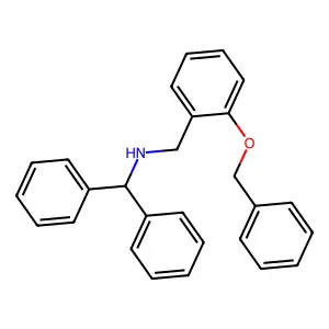 N-benzhydryl-N-[2-(benzyloxy)benzyl]amine structure