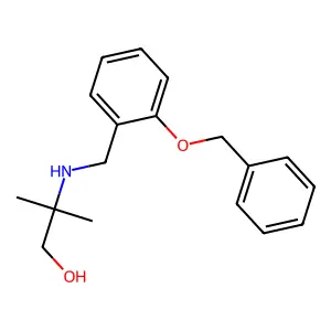 2-{[2-(Benzyloxy)benzyl]amino}-2-methylpropan-1-ol structure