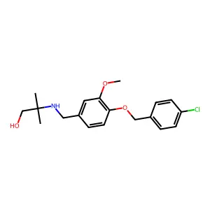 2-({4-[(4-Chlorobenzyl)oxy]-3-methoxybenzyl}amino)-2-methyl-1-propanol structure