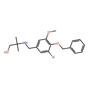 2-[(3-Bromo-5-methoxy-4-phenylmethoxyphenyl)methylamino]-2-methylpropan-1-ol structure