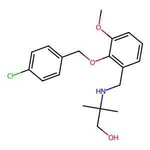 2-({2-[(4-Chlorobenzyl)oxy]-3-methoxybenzyl}amino)-2-methylpropan-1-ol structure