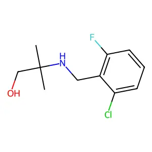 2-[(2-Chloro-6-fluorobenzyl)amino]-2-methylpropan-1-ol structure