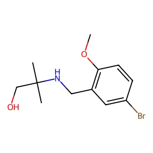 2-[(5-Bromo-2-methoxybenzyl)amino]-2-methylpropan-1-ol structure
