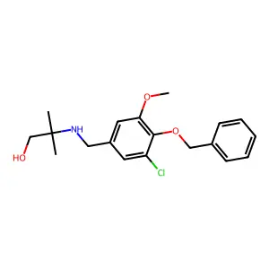 2-[(3-Chloro-5-methoxy-4-phenylmethoxyphenyl)methylamino]-2-methylpropan-1-ol structure