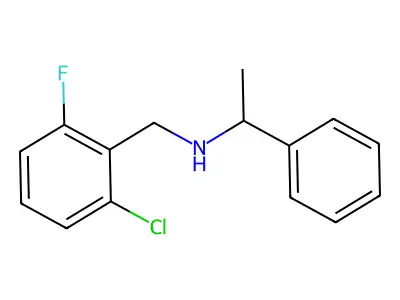 N-(2-chloro-6-fluorobenzyl)-1-phenylethanamine structure