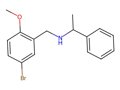 N-(5-bromo-2-methoxybenzyl)-1-phenylethanamine structure